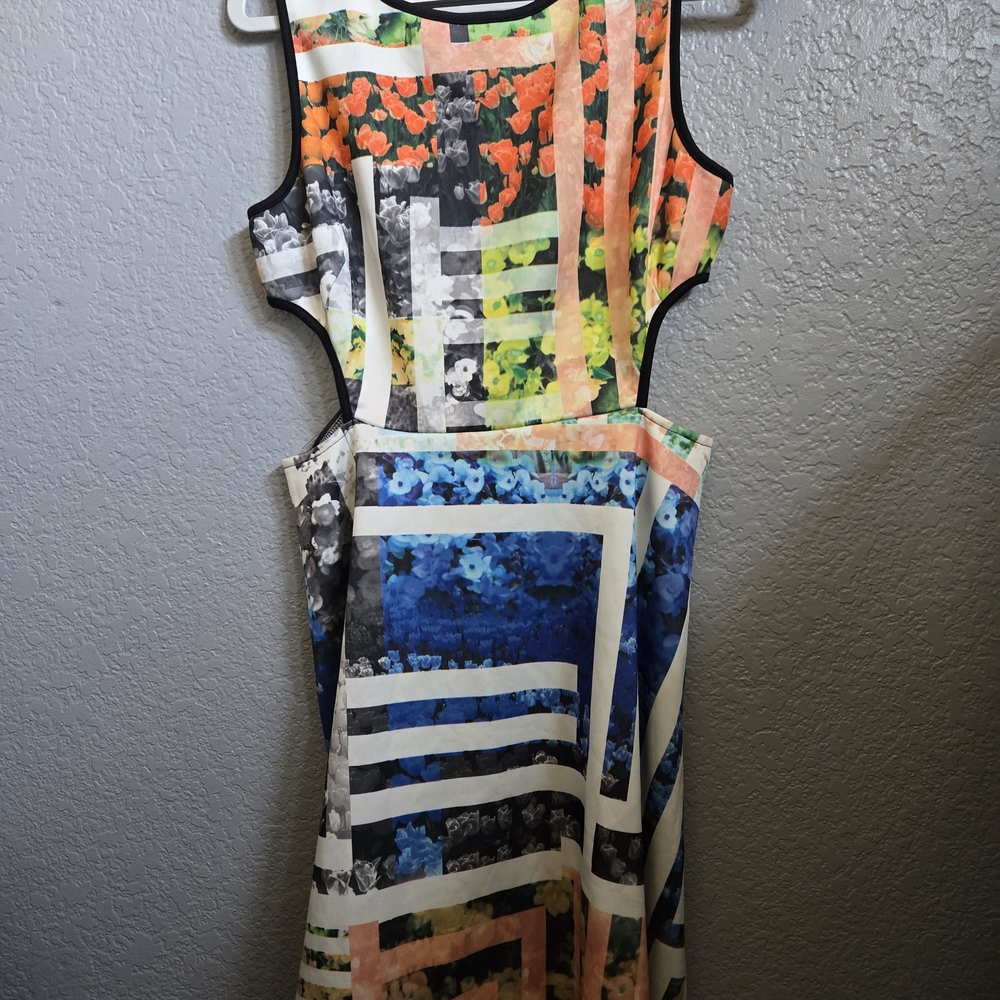 Colorful Geometric Print Women's Dress